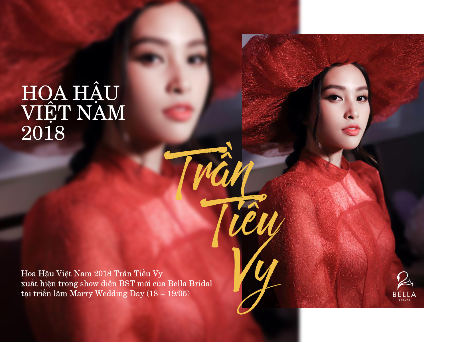 Hoa hậu Việt Nam 2018: Trần Tiểu Vy trong BST mới nhất của Bella Bridal